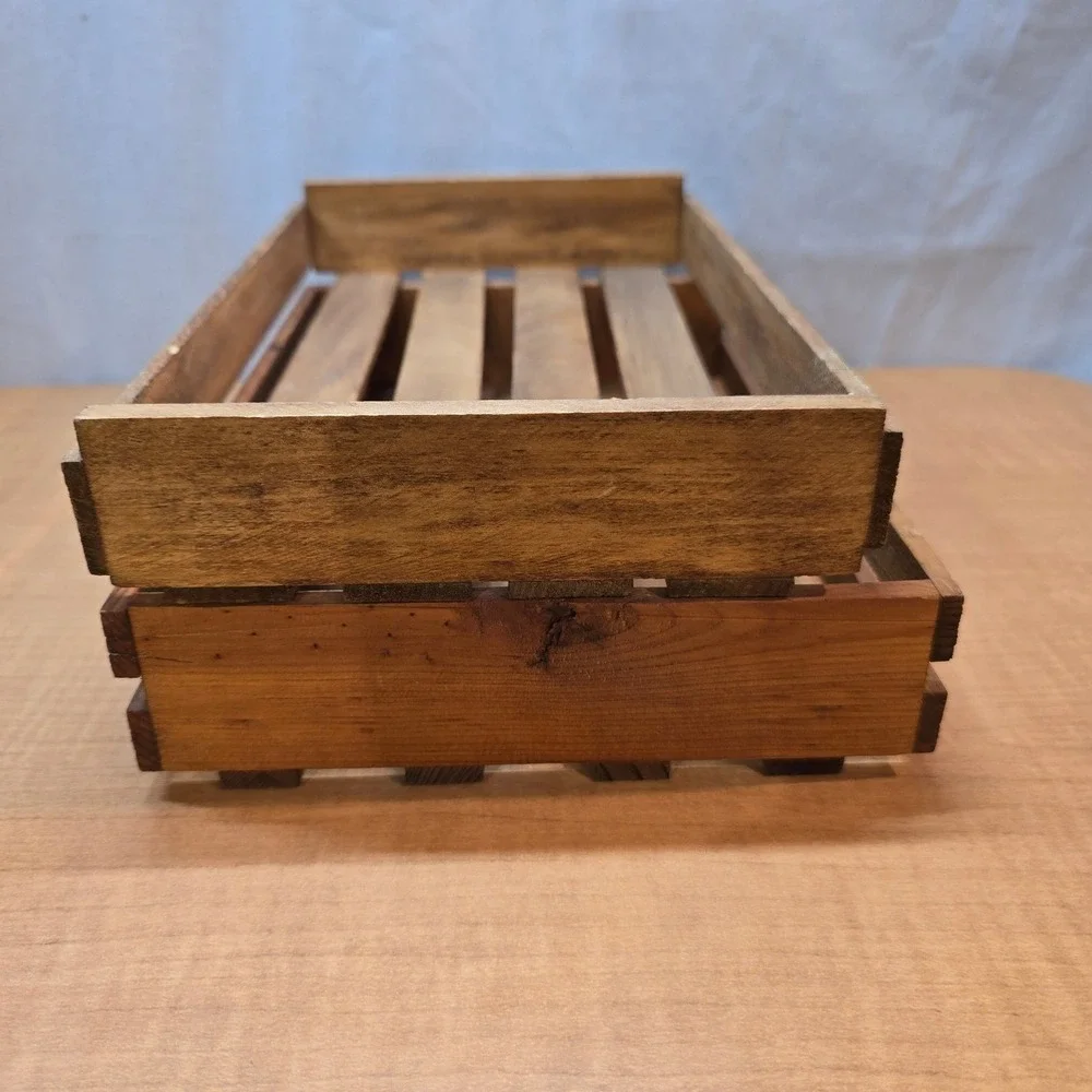 Two Wooden Organizing Boxes Shelves‎ Storage 11